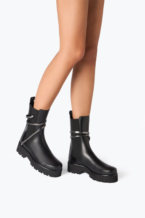 joyas de enebro negro y plata biker boot 45 rene caovilla