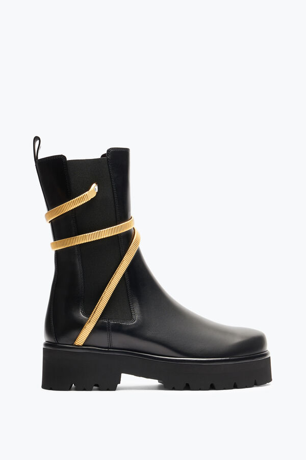 joyas de enebro negro y oro biker boot 45 rene caovilla