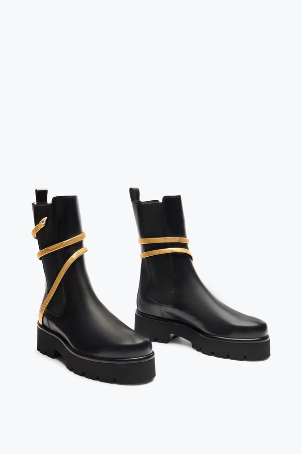 joyas de enebro negro y oro biker boot 45 rene caovilla