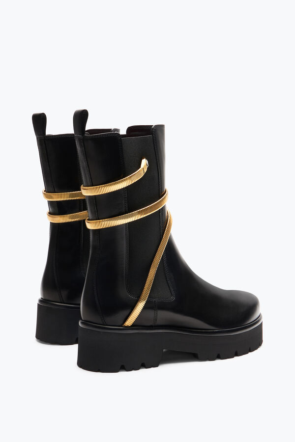 joyas de enebro negro y oro biker boot 45 rene caovilla
