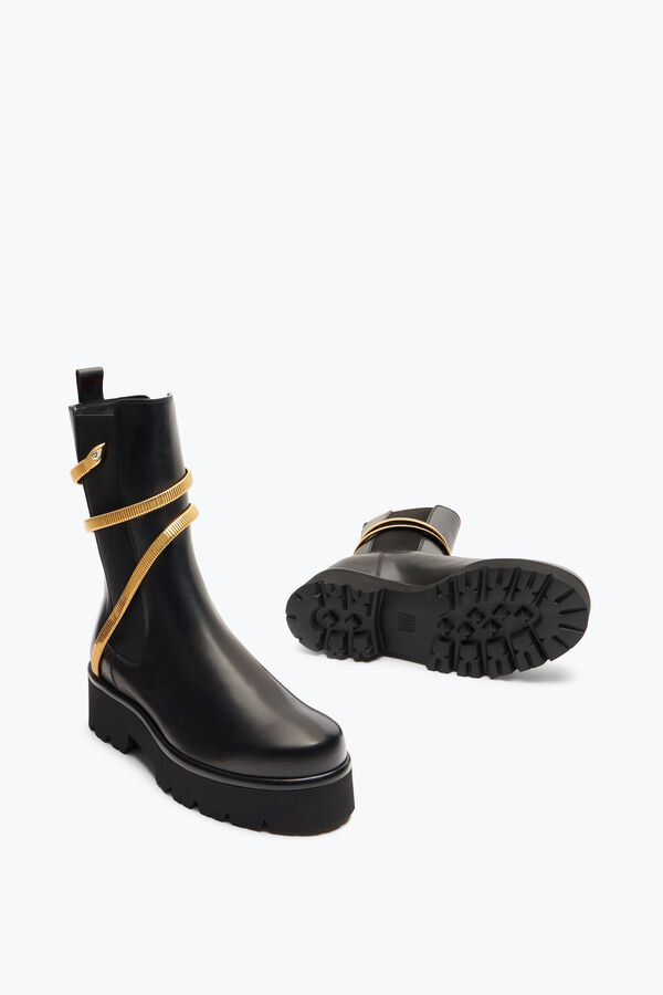 joyas de enebro negro y oro biker boot 45 rene caovilla
