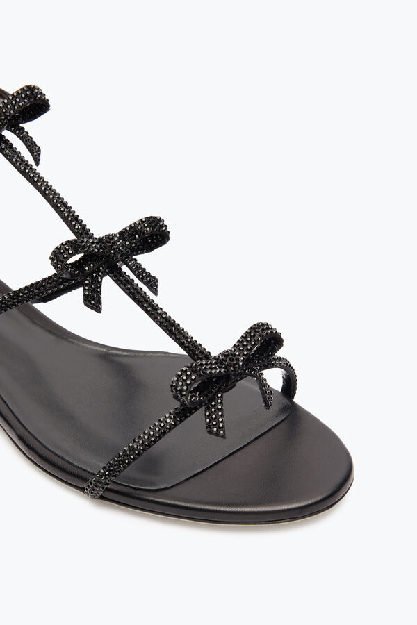 joyas caterina negro sandalia plana 10 rene caovilla