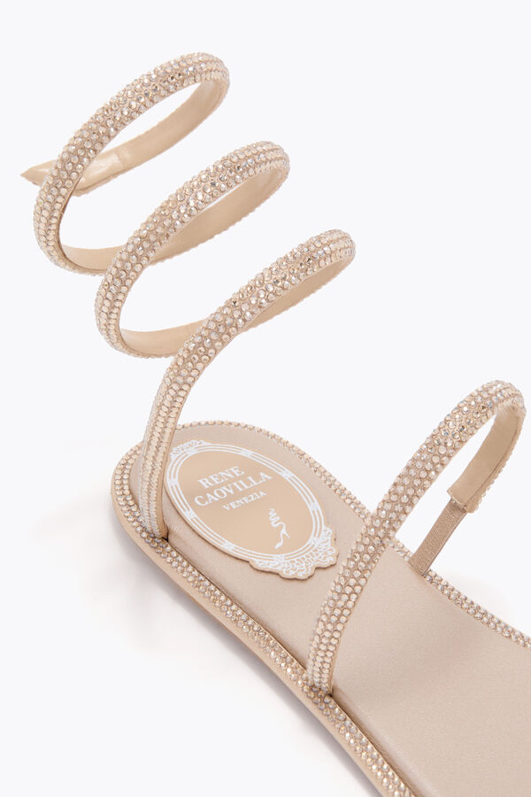 joyas cleo de oro sandalia plana 10 rene caovilla