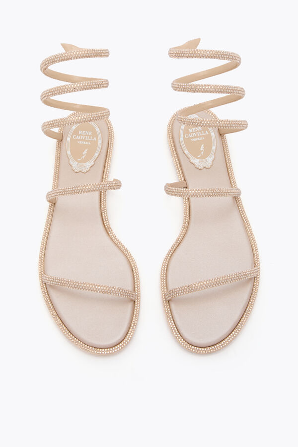joyas cleo de oro sandalia plana 10 rene caovilla