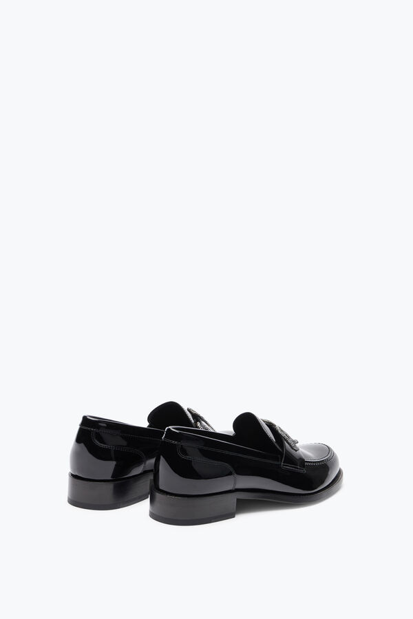 joyas morgana negro mocasines de patente con cristales 20 rene caovilla