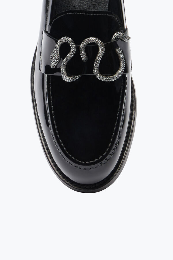 joyas morgana negro mocasines de patente con cristales 20 rene caovilla