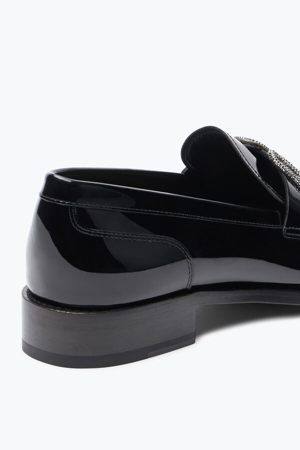 joyas morgana negro mocasines de patente con cristales 20 rene caovilla