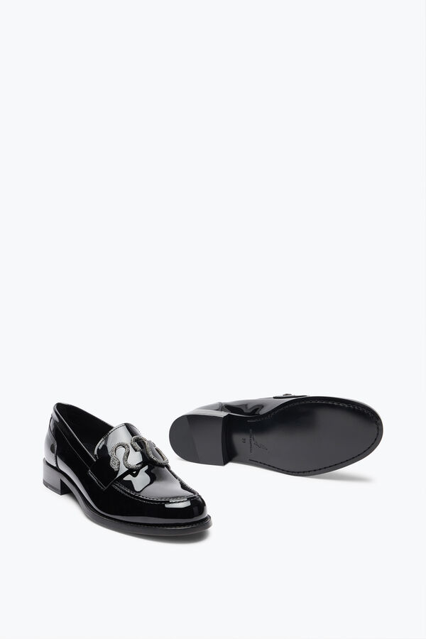 joyas morgana negro mocasines de patente con cristales 20 rene caovilla