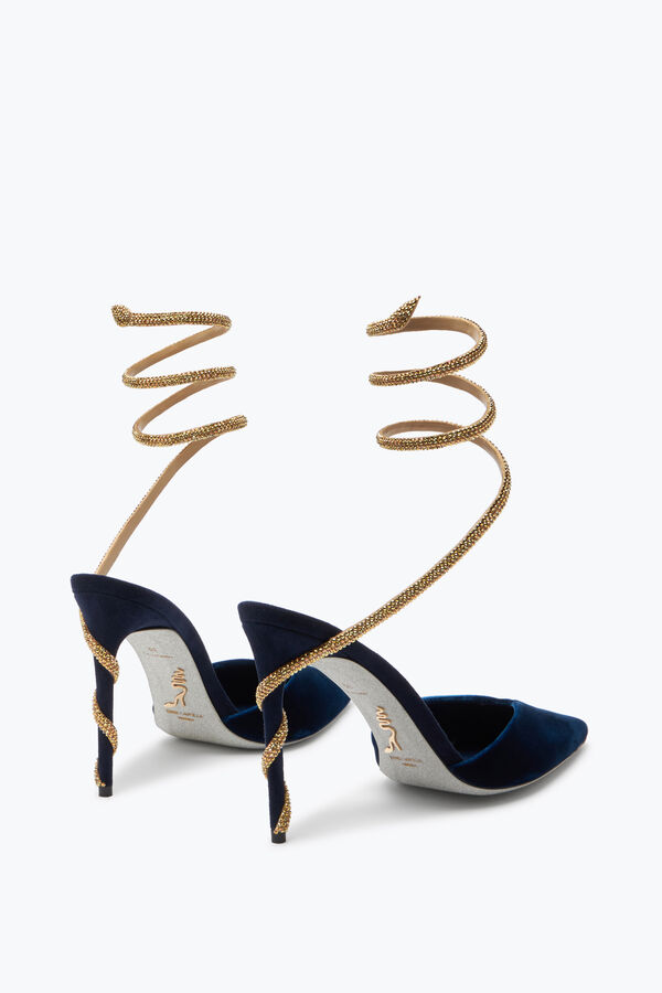 joyas margot azul profundo slingback bomba 105 rene caovilla