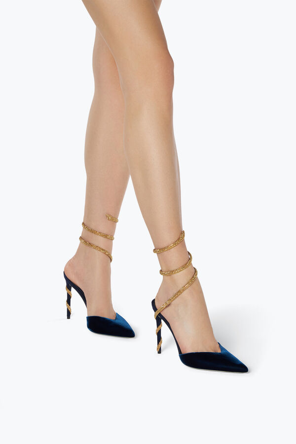 joyas margot azul profundo slingback bomba 105 rene caovilla