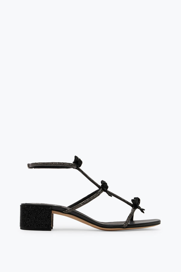 joyas caterina cristal negro sandalia 40 rene caovilla