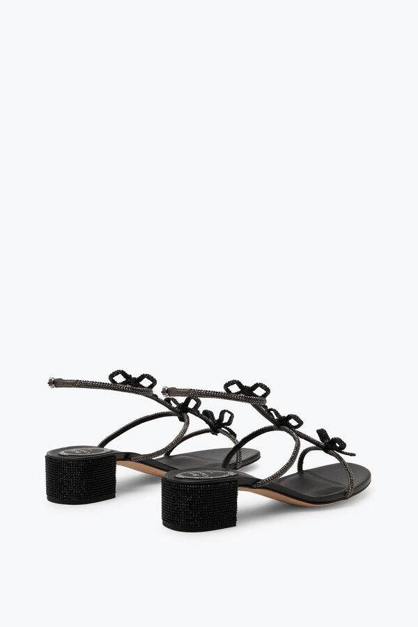 joyas caterina cristal negro sandalia 40 rene caovilla