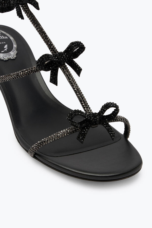 joyas caterina cristal negro sandalia 40 rene caovilla