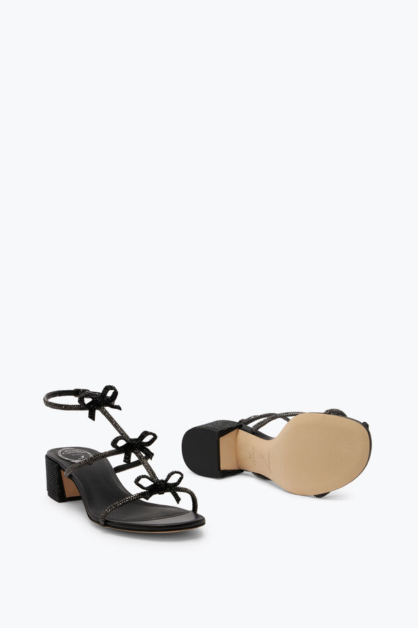 joyas caterina cristal negro sandalia 40 rene caovilla