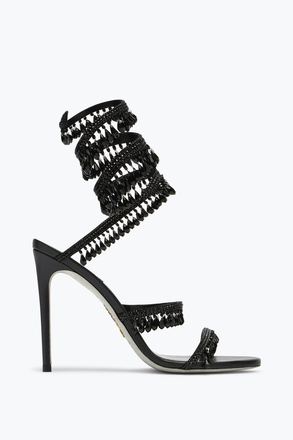 joyas araÑa negro sandalia 105 rene caovilla