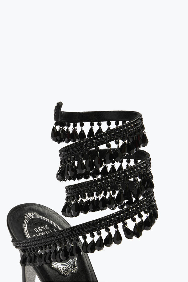 joyas araÑa negro sandalia 105 rene caovilla