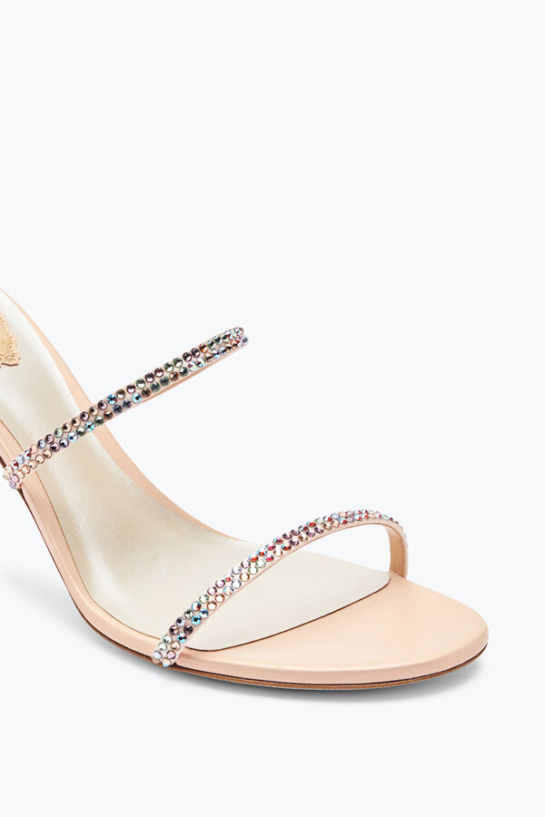 joyas cleo rosa y multicolor sandalia 80 rene caovilla