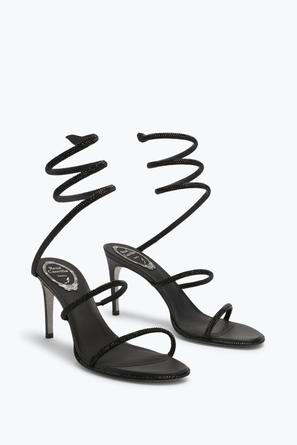 joyas cleo negro sandalia 80 rene caovilla