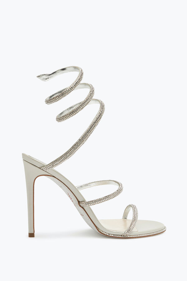 joyas de noche de raso sandalias cleo rene caovilla
