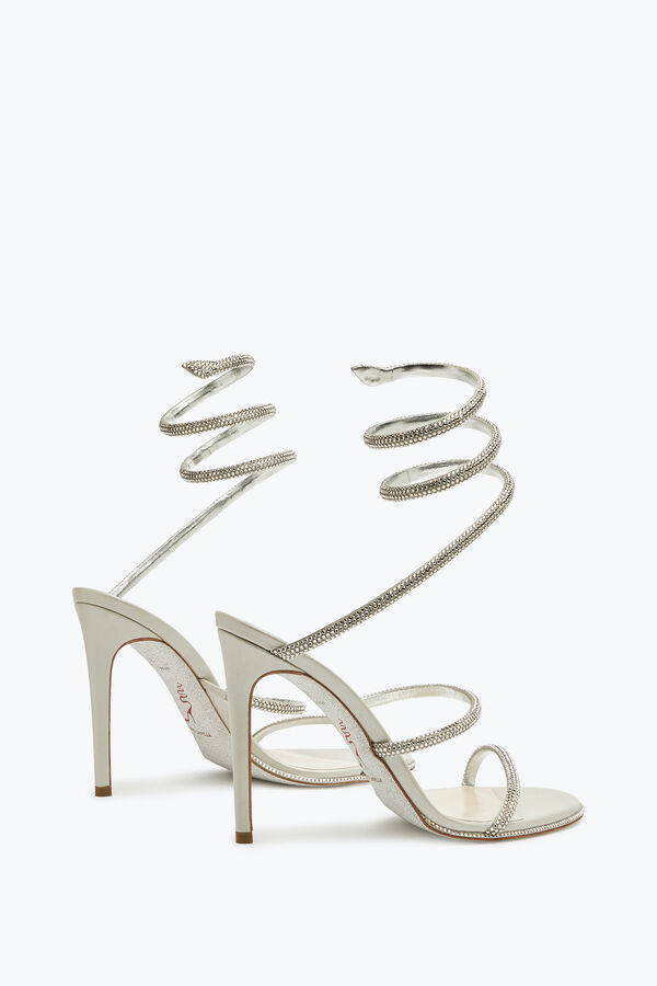 joyas de noche de raso sandalias cleo rene caovilla