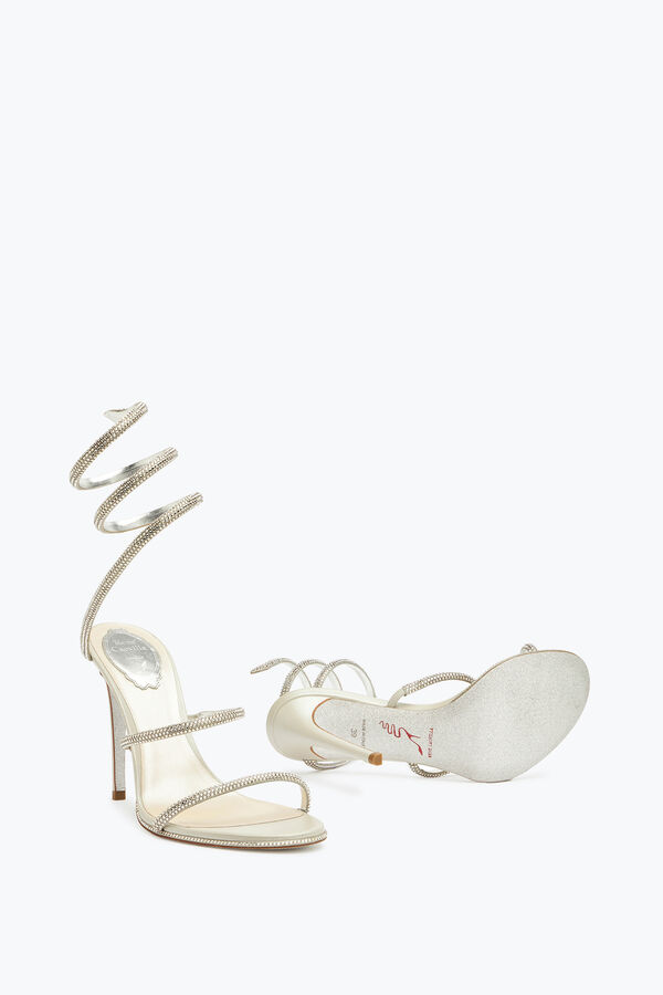 joyas de noche de raso sandalias cleo rene caovilla
