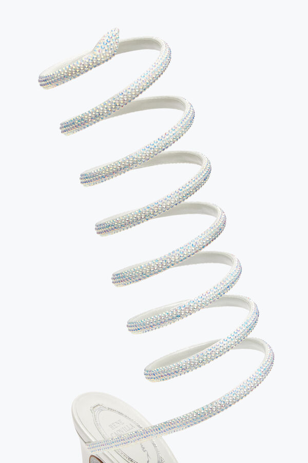 jeweled super cleo blanco sandalia 105 rene caovilla