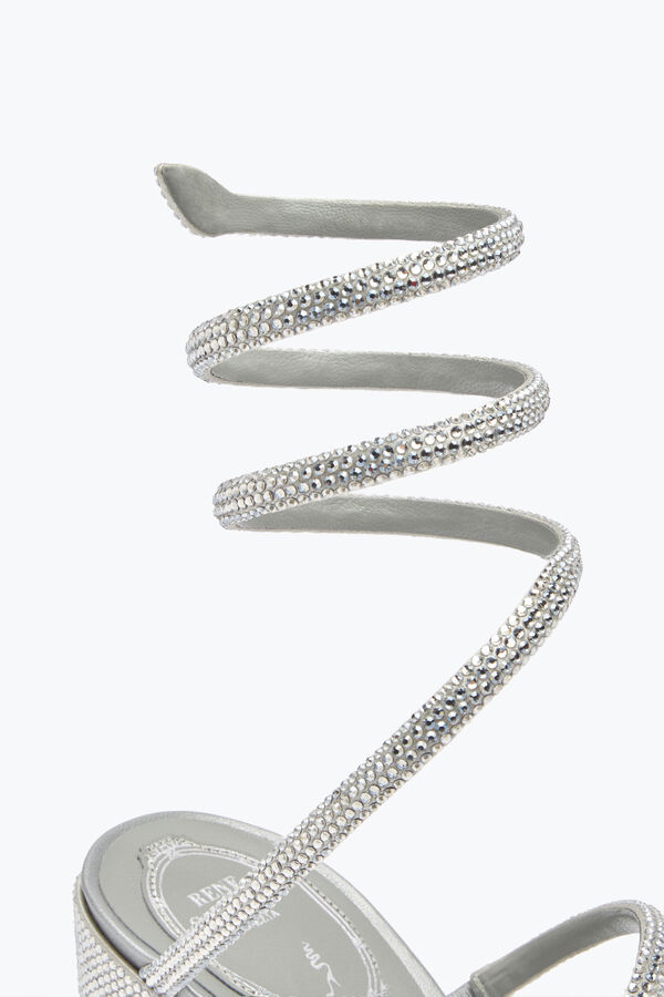joyas cleo de cristal gris sandalia 80 rene caovilla