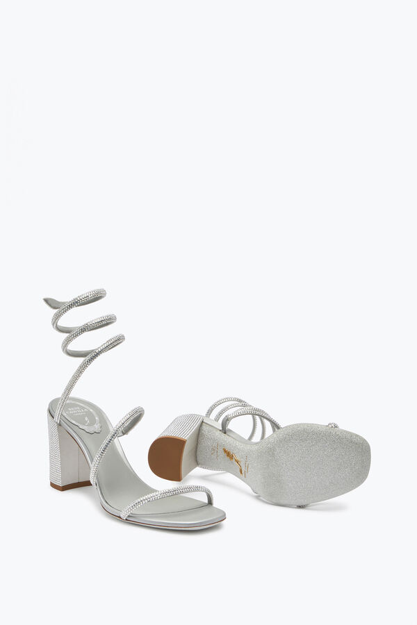 joyas cleo de cristal gris sandalia 80 rene caovilla