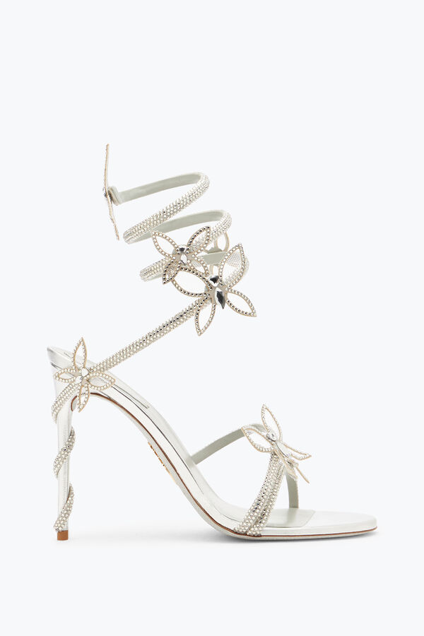 joyas margot espejo gris sandalia con mariposas 105 rene caovilla