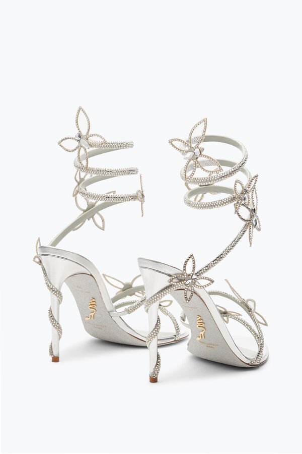 joyas margot espejo gris sandalia con mariposas 105 rene caovilla