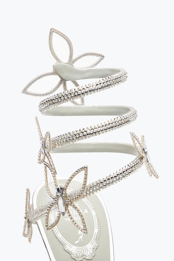 joyas margot espejo gris sandalia con mariposas 105 rene caovilla