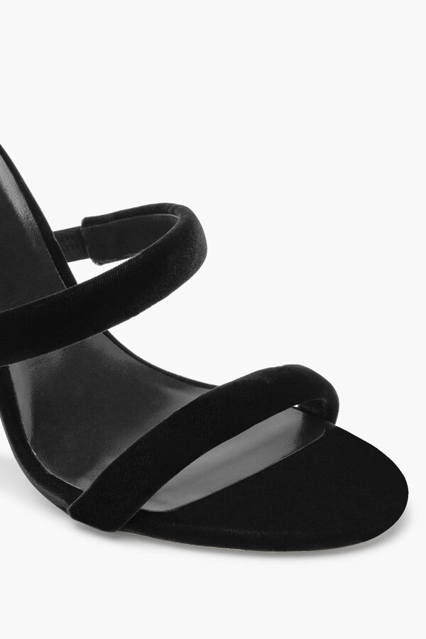 joyas cleo de terciopelo negro sandalia 80 rene caovilla
