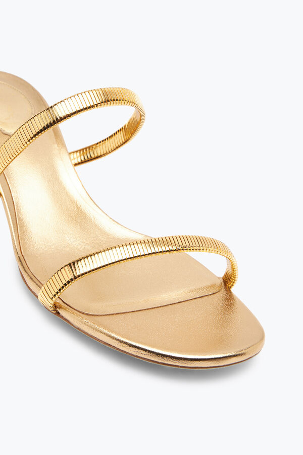 joyas de enebro oro metálico sandalia 40 rene caovilla
