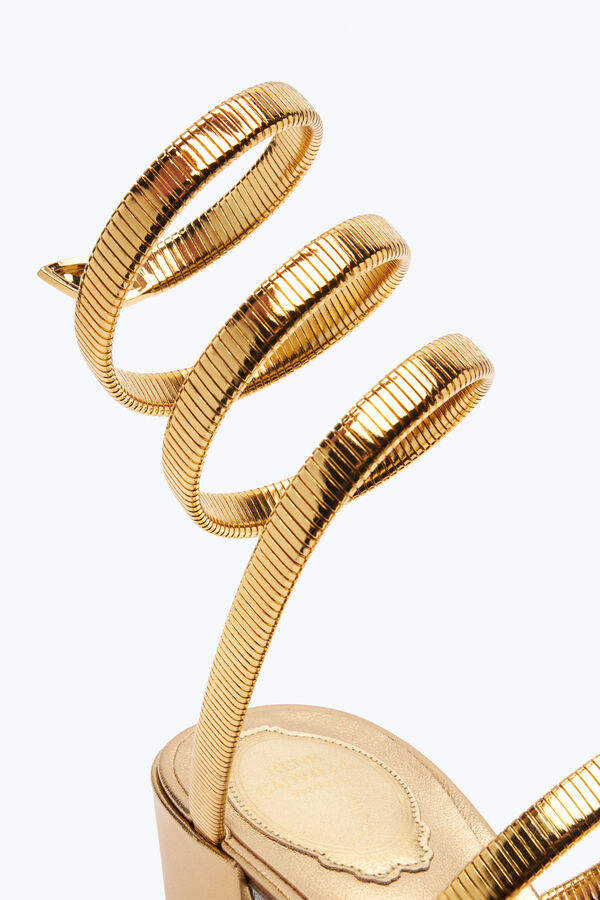 joyas de enebro oro metálico sandalia 40 rene caovilla