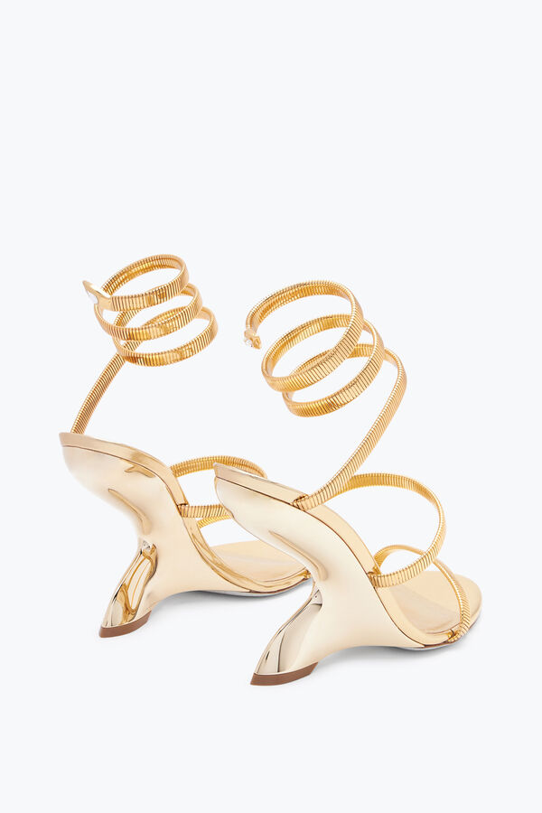 joyas de la sinfónica de espejo de oro de la sandalia 105 rene caovilla