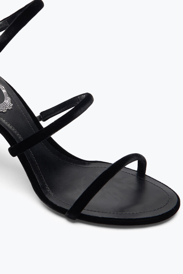 joyas cleo de terciopelo negro sandalia 80 rene caovilla