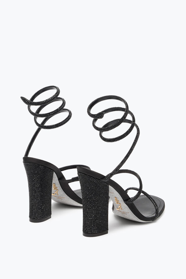 joyas cleo total negro sandalia con alma de talÓn 105 rene caovilla