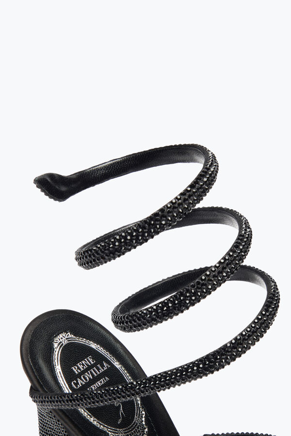 joyas cleo total negro sandalia con alma de talÓn 105 rene caovilla