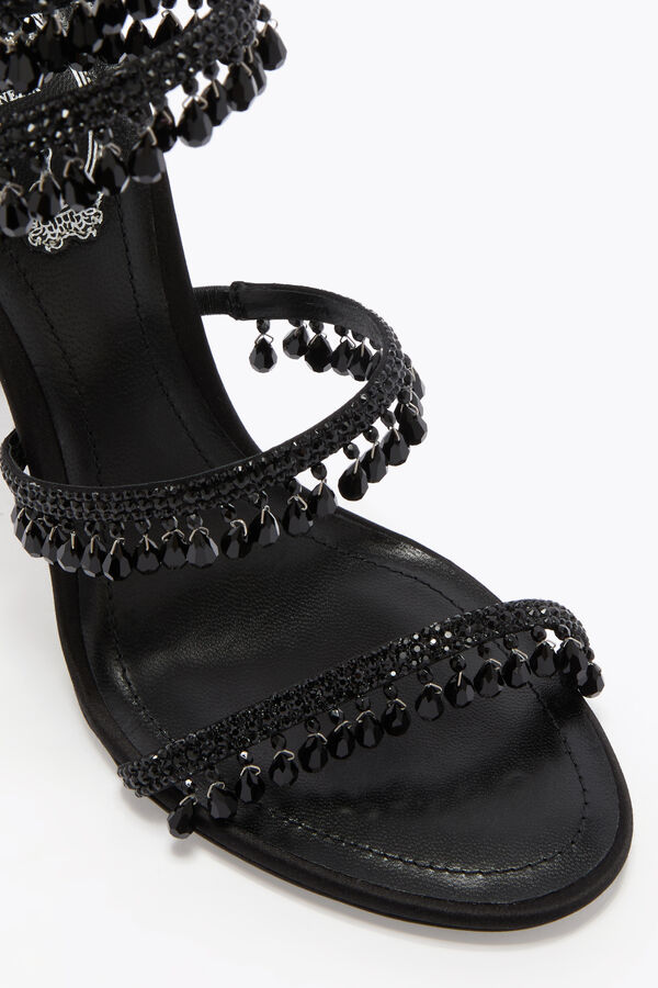 joyas araÑa negro sandalia 105 rene caovilla
