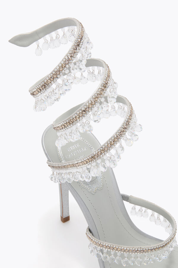 joyas araÑa gris perla sandalia 105 rene caovilla