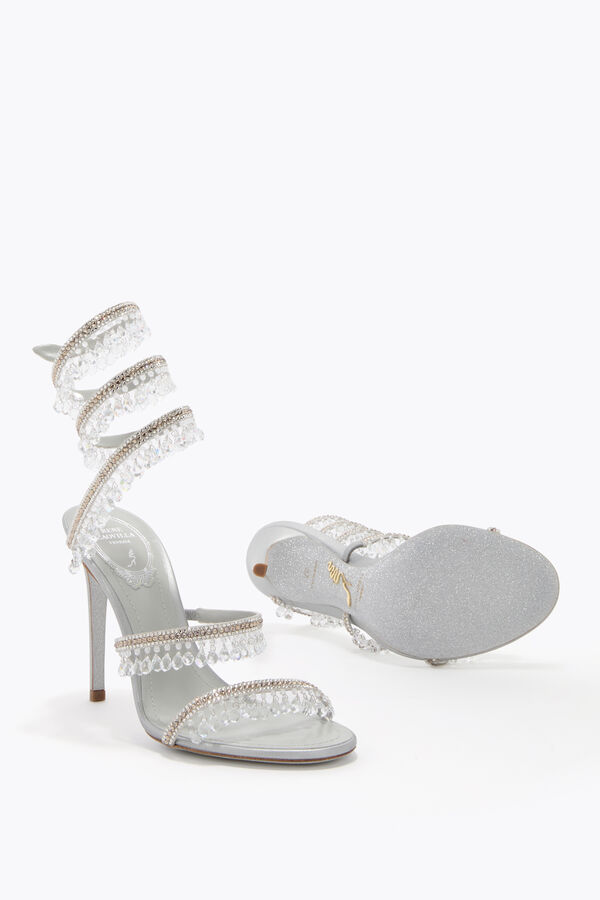 joyas araÑa gris perla sandalia 105 rene caovilla