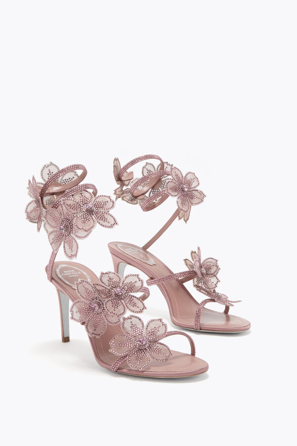 joyas melocotÓn flor rubor rosa sandalia 80 rene caovilla