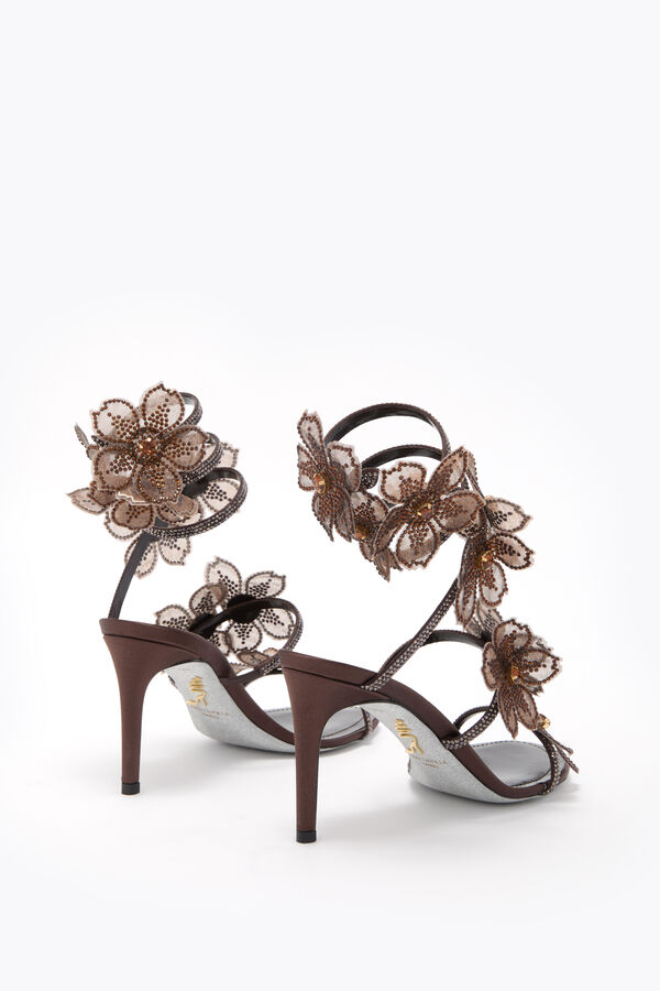 joyas melocotÓn flor de chocolate sandalia 80 rene caovilla