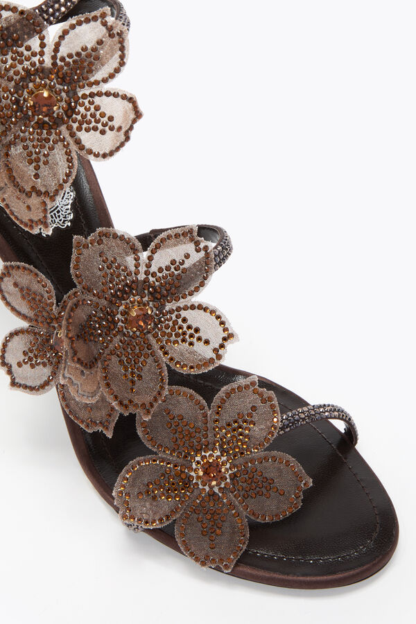 joyas melocotÓn flor de chocolate sandalia 80 rene caovilla