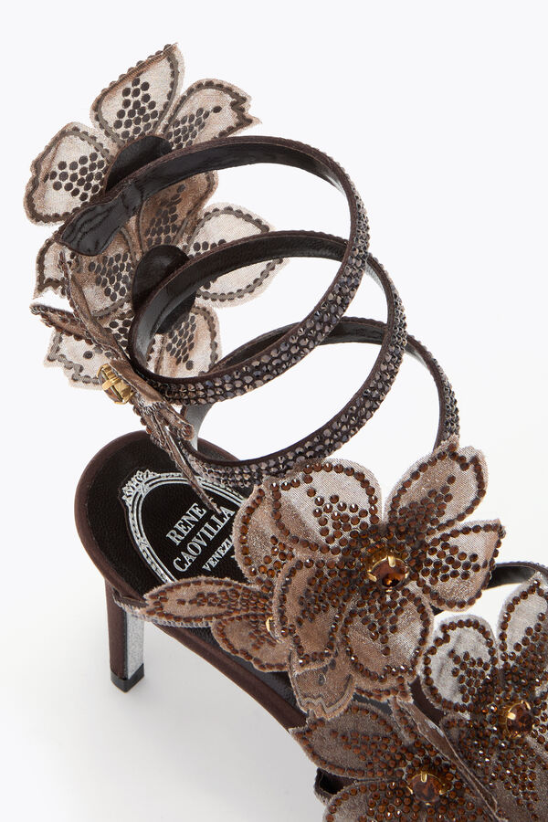 joyas melocotÓn flor de chocolate sandalia 80 rene caovilla