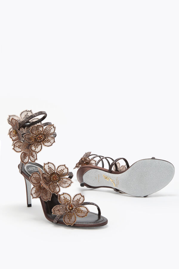 joyas melocotÓn flor de chocolate sandalia 80 rene caovilla