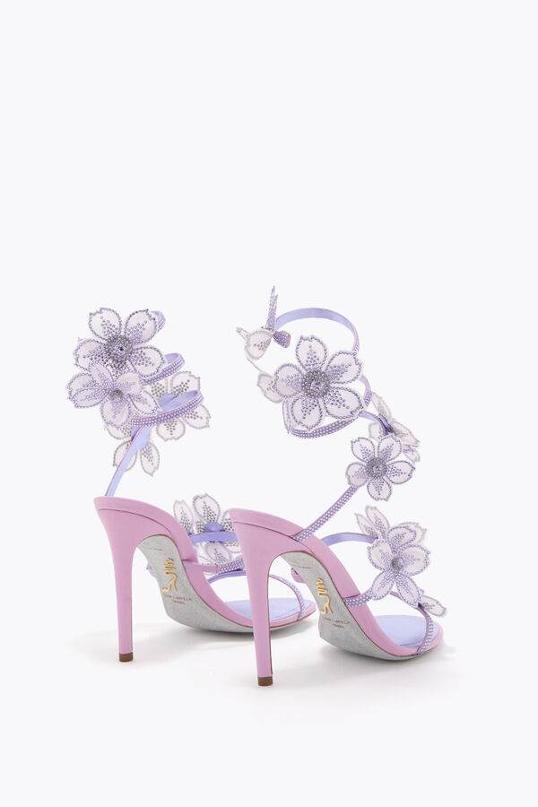 joyas de durazno flores de glicina de la sandalia 105 rene caovilla