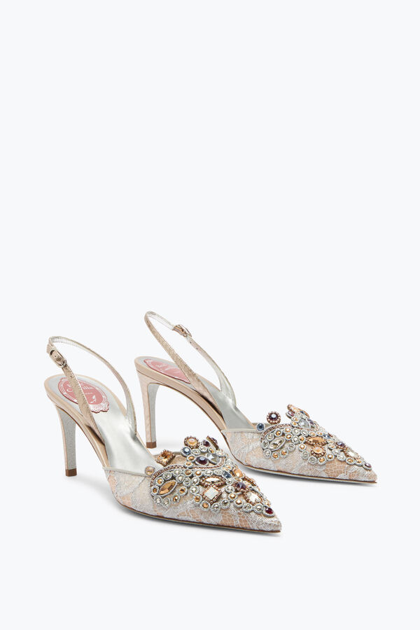 joyas joya zapatillas de encaje venezianan 75 rene caovilla