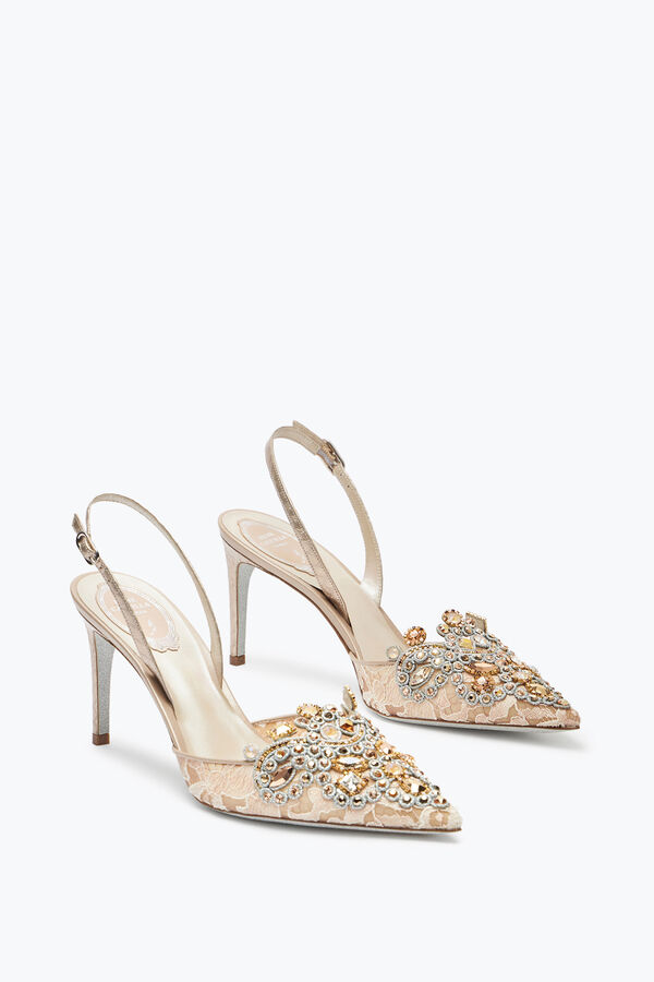 joyas veneziana champagne slingback 80 rene caovilla