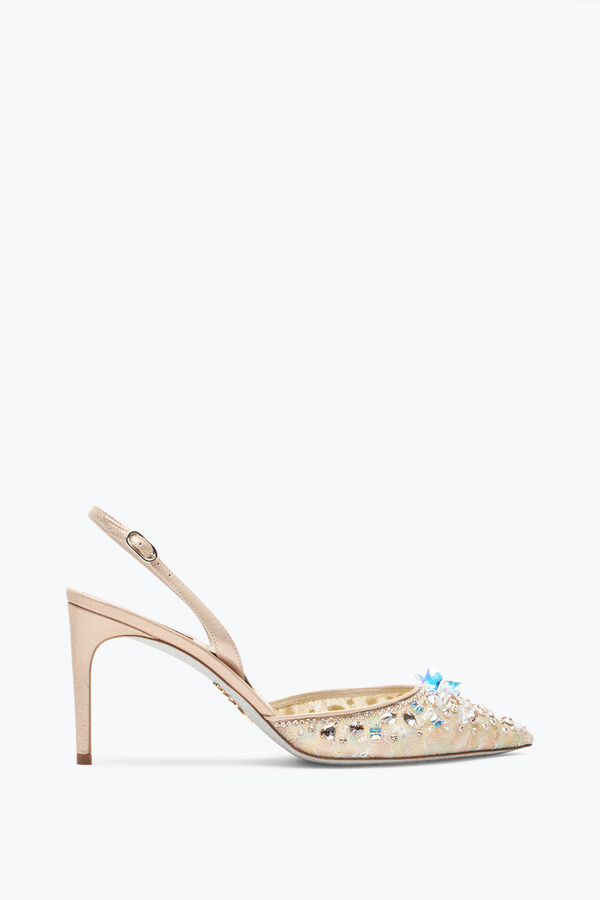 joyas de la cenicienta miel slingback con cristales 80 rene caovilla